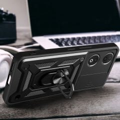 Honor 90 Kılıf Magnetik Standlı Kamera Korumalı Sürgülü Vega Kapak