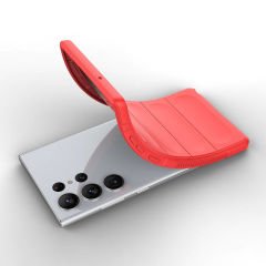 Samsung Galaxy S23 Ultra Kılıf Esnek TPU Oyuklu Arka Yüzey Tasarımlı Etnik Silikon Kapak