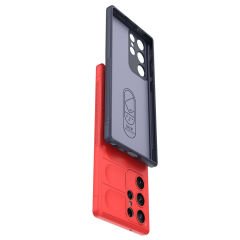 Samsung Galaxy S23 Ultra Kılıf Esnek TPU Oyuklu Arka Yüzey Tasarımlı Etnik Silikon Kapak