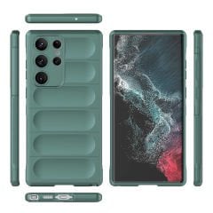 Samsung Galaxy S23 Ultra Kılıf Esnek TPU Oyuklu Arka Yüzey Tasarımlı Etnik Silikon Kapak