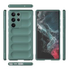 Samsung Galaxy S23 Ultra Kılıf Esnek TPU Oyuklu Arka Yüzey Tasarımlı Etnik Silikon Kapak