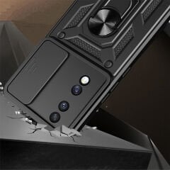 Honor 70 Kılıf Magnetik Standlı Kamera Korumalı Sürgülü Vega Kapak