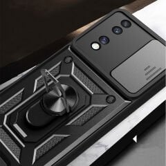 Honor 70 Kılıf Magnetik Standlı Kamera Korumalı Sürgülü Vega Kapak