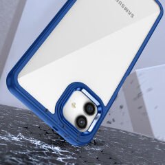 Samsung Galaxy A04E Kılıf Kamera Çıkıntılı Arkası Şeffaf Köşeleri Parlak Renkli Işlemeli Flora Kapak