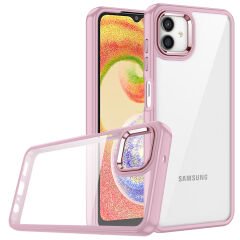 Samsung Galaxy A04E Kılıf Kamera Çıkıntılı Arkası Şeffaf Köşeleri Parlak Renkli Işlemeli Flora Kapak
