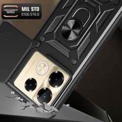 İnfinix Note 40 Pro Kılıf Magnetik Standlı Kamera Korumalı Sürgülü Vega Kapak