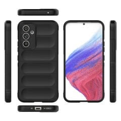 Samsung Galaxy A54 Kılıf Esnek TPU Oyuklu Arka Yüzey Tasarımlı Etnik Silikon Kapak