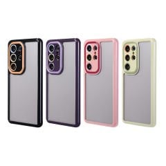 Samsung Galaxy S23 Ultra Kılıf Kamera Korumalı Renkli Kenar ve Çerçeve Tasarımlı Vitamin Kapak