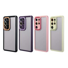 Samsung Galaxy S23 Ultra Kılıf Kamera Korumalı Renkli Kenar ve Çerçeve Tasarımlı Vitamin Kapak