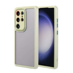 Samsung Galaxy S23 Ultra Kılıf Kamera Korumalı Renkli Kenar ve Çerçeve Tasarımlı Vitamin Kapak