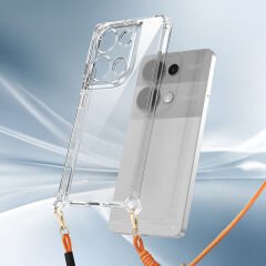 Xiaomi Redmi Note 13 Pro 4G Kılıf Airbagli Takılabilir Askı Aparatlı Snap Silikon Kapak