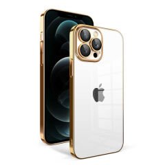 iPhone 12 Pro Max Kılıf Kamera Korumalı Renkli Çerçeveli Garaj Kapak