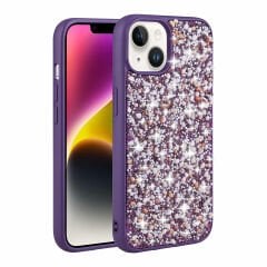 iPhone 13 Kılıf Parlak Taşlı Tasarım Linea Kapak kılıf