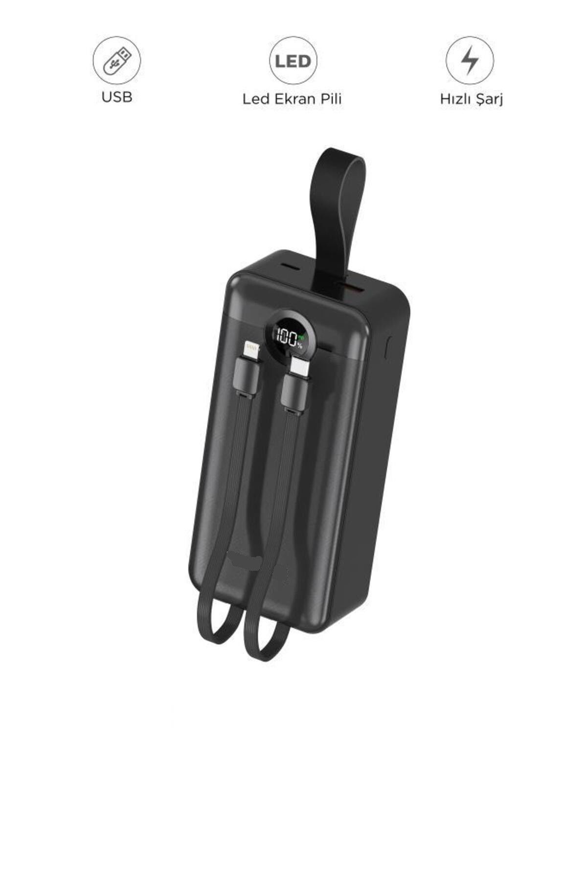 1035 30000 mAh 22.5W Hızlı Şarj Özellikli 2 Çıkışlı Taşınabilir Hızlı Şarj Dijital Göstergeli Powerbank