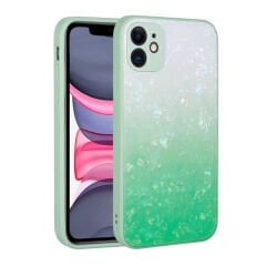 iPhone 11 Kılıf Renk Geçişli Mermer Desenli Sert Silikon Granit Kapak