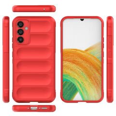 Samsung Galaxy A34 Kılıf Esnek TPU Oyuklu Arka Yüzey Tasarımlı Etnik Silikon Kapak