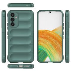 Samsung Galaxy A34 Kılıf Esnek TPU Oyuklu Arka Yüzey Tasarımlı Etnik Silikon Kapak