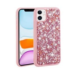 iPhone 12 Kılıf Parlak Taşlı Tasarım Linea Kapak kılıf