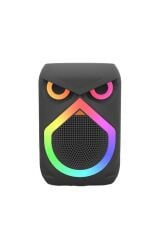 D80 Kablosuz Taşınabilir Hoparlör 12W Rgb Işıklı Kablosuz Mikrofonlu USB, FM radyo