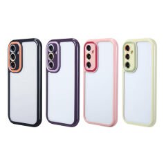 Samsung Galaxy A54 Kılıf Kamera Korumalı Renkli Kenar ve Çerçeve Tasarımlı Vitamin Kapak