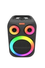 D81 Kablosuz Taşınabilir Hoparlör 12W Rgb Işıklı Kablosuz Mikrofonlu  TWS - USB - FM Radyo