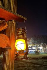 Nostaljik Retro Şarjlı Led Gaz Lambası Görünümlü Gece Lambası