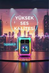 Kablosuz Mikrofonlu RGB Işıklı Bluetooth Hoparlör USB TF FM 12W Taşınabilir KTS-2452