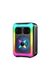 Kablosuz Mikrofonlu RGB Işıklı Bluetooth Hoparlör USB TF FM 12W Taşınabilir KTS-2452