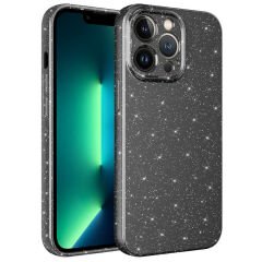 iPhone 12 Pro Max Kılıf Kamera Korumalı Simli Lüks Koton Kapak