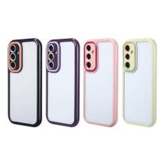Samsung Galaxy A34 Kılıf Kamera Korumalı Renkli Kenar ve Çerçeve Tasarımlı Vitamin Kapak