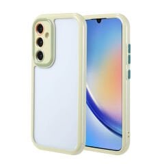 Samsung Galaxy A34 Kılıf Kamera Korumalı Renkli Kenar ve Çerçeve Tasarımlı Vitamin Kapak