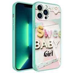 iPhone 11 Pro Max Kılıf Kamera Korumalı Desenli Sert Silikon Epoksi Kapak