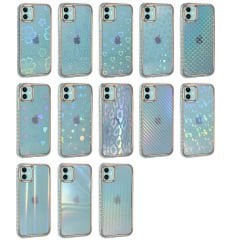 iPhone 11 Kılıf Desenli Parlayan Transparan Avva Kapak