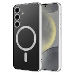 Samsung Galaxy S24 Kılıf Kamera Korumalı Kablosuz Wireless Şarj Özellikli Demre Kapak