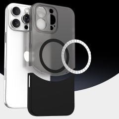 iPhone 16 Pro Max Kablosuz Şarj Destekli Kılıf Mıknatıslı Duble Kapak