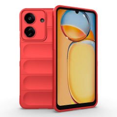 Xiaomi Poco C65 Kılıf Esnek TPU Oyuklu Arka Yüzey Tasarımlı Etnik Silikon Kapak