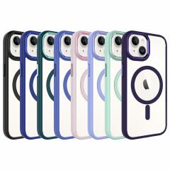 iPhone 15 Kılıf Wireless Şarj Özellikli Krom Magsafe Silikon Kapak Kılıf