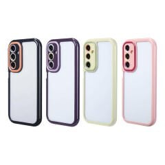 Samsung Galaxy A15 Kılıf Kamera Korumalı Renkli Kenar ve Çerçeve Tasarımlı Vitamin Kapak