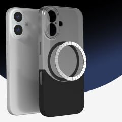 iPhone 16 Plus Kablosuz Şarj Destekli Kılıf Mıknatıslı Duble Kapak