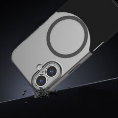 iPhone 16 Plus Kablosuz Şarj Destekli Kılıf Mıknatıslı Duble Kapak