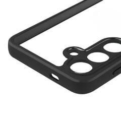 Samsung Galaxy S24 Plus Kılıf Kamera Korumalı Şeffaf Arka Yüzey New Roll Kapak