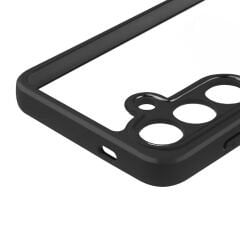 Samsung Galaxy S24 Plus Kılıf Kamera Korumalı Şeffaf Arka Yüzey New Roll Kapak