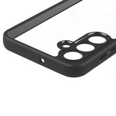 Samsung Galaxy A15 Kılıf Kamera Korumalı Şeffaf Arka Yüzey New Roll Kapak