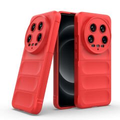 Xiaomi Mi 14 Ultra Kılıf Esnek TPU Oyuklu Arka Yüzey Tasarımlı Etnik Silikon Kapak
