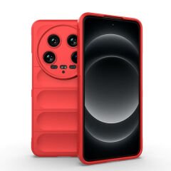 Xiaomi Mi 14 Ultra Kılıf Esnek TPU Oyuklu Arka Yüzey Tasarımlı Etnik Silikon Kapak