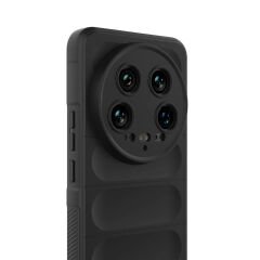 Xiaomi Mi 14 Ultra Kılıf Esnek TPU Oyuklu Arka Yüzey Tasarımlı Etnik Silikon Kapak