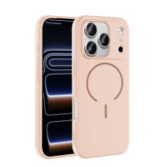 iPhone 17 Pro Kılıf Meta Lansman M-Safe Kamera Korumalı içi Kadife Yumuşak Renkli Süet Silikon