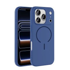 iPhone 17 Pro Kılıf Meta Lansman M-Safe Kamera Korumalı içi Kadife Yumuşak Renkli Süet Silikon