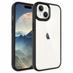 iPhone 15 Kılıf Krom Renkli Silikon Kenarlı Kapak Kılıf