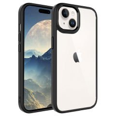 iPhone 15 Kılıf Krom Renkli Silikon Kenarlı Kapak Kılıf